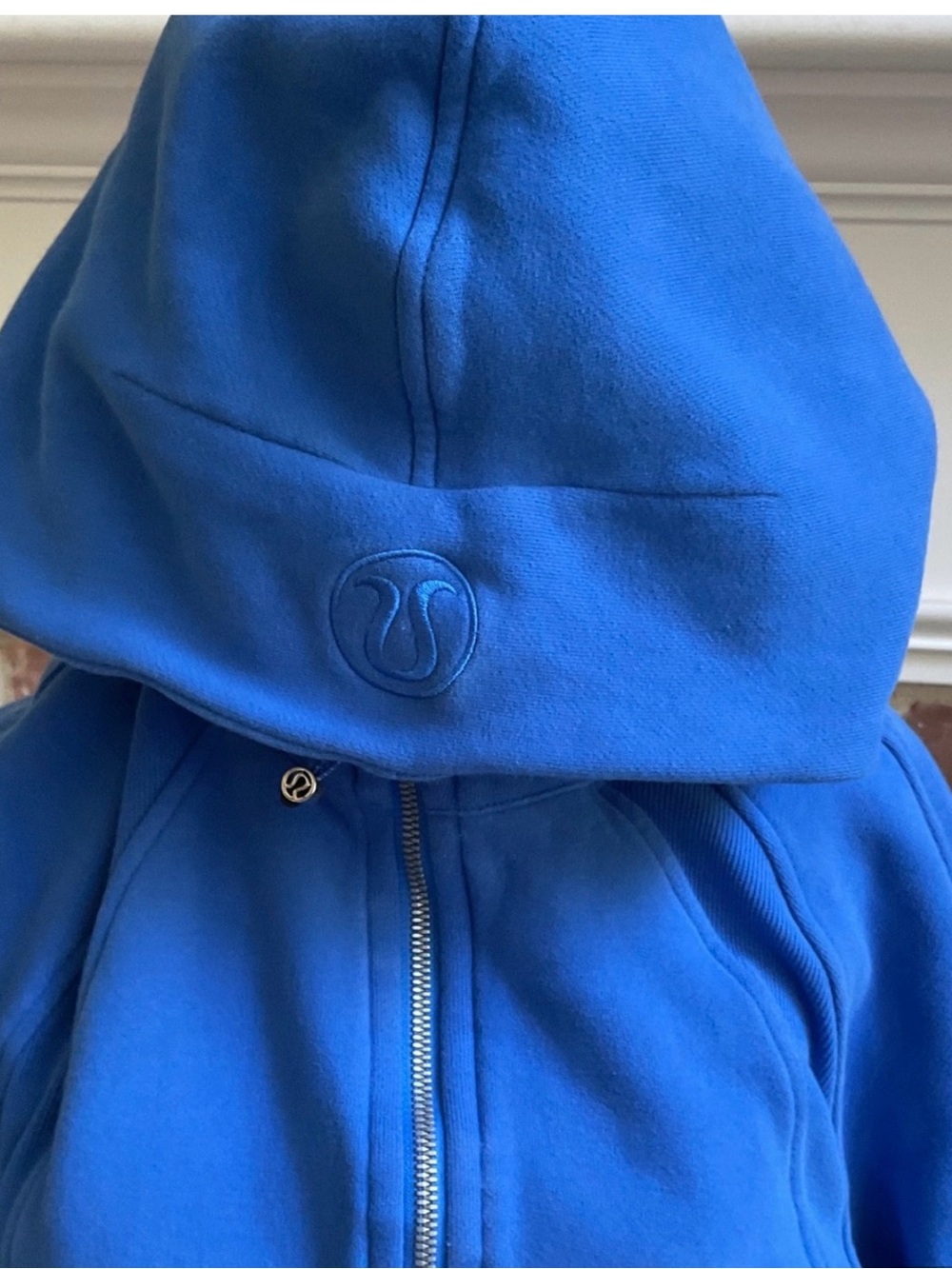 lululemon athletica Scuba oversized half zip hoodie in cobalt blue - Picture 3 of 8